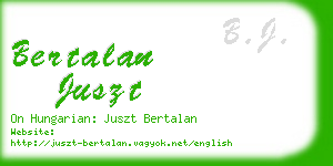 bertalan juszt business card